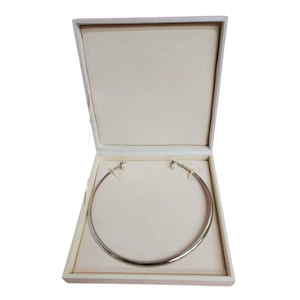 Ashlynn Avenue Sorelle 18k White-Gold Fresh Water Pearl Open Choker Necklace